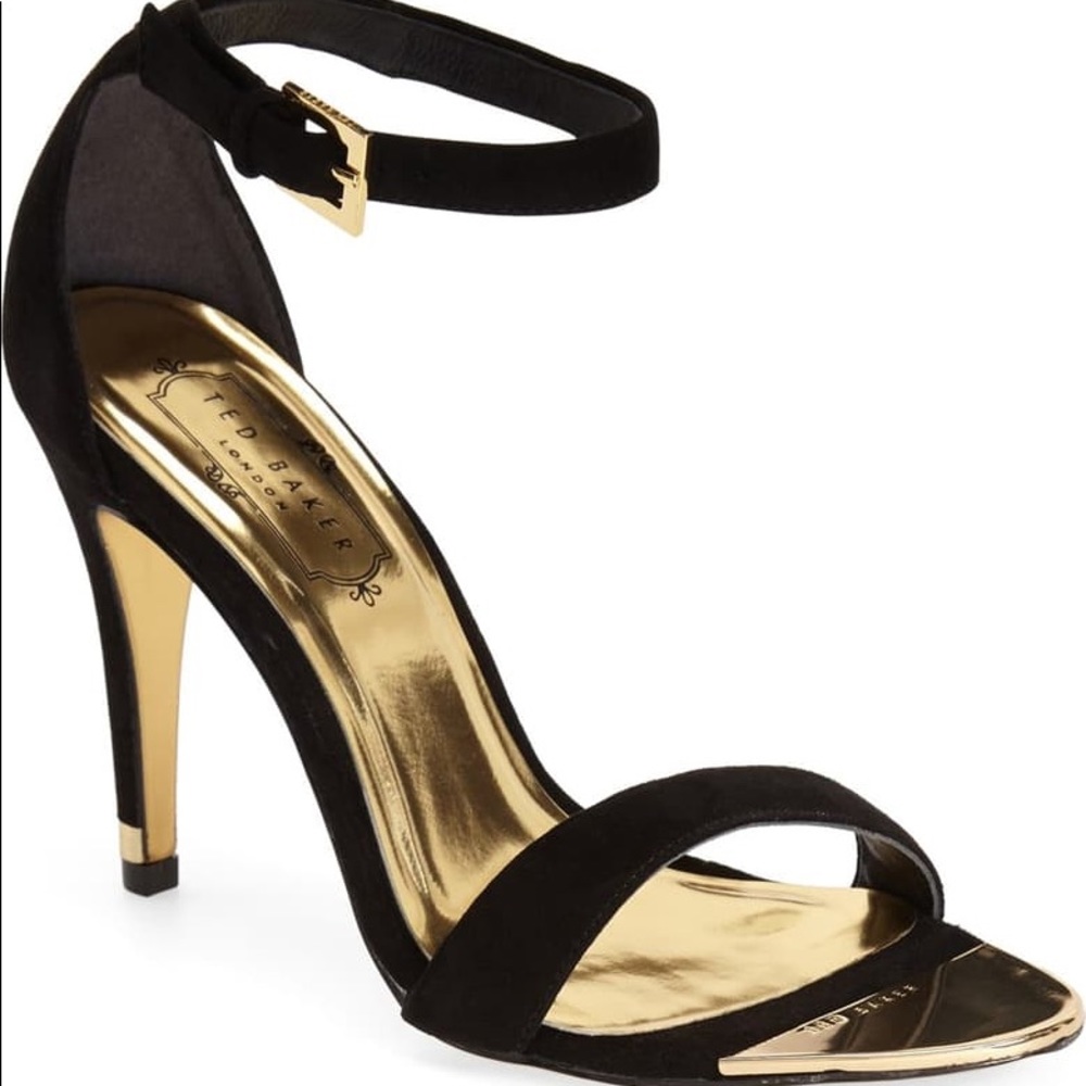 Ted Baker Juliennas Strappy Heel Black Suede NEW